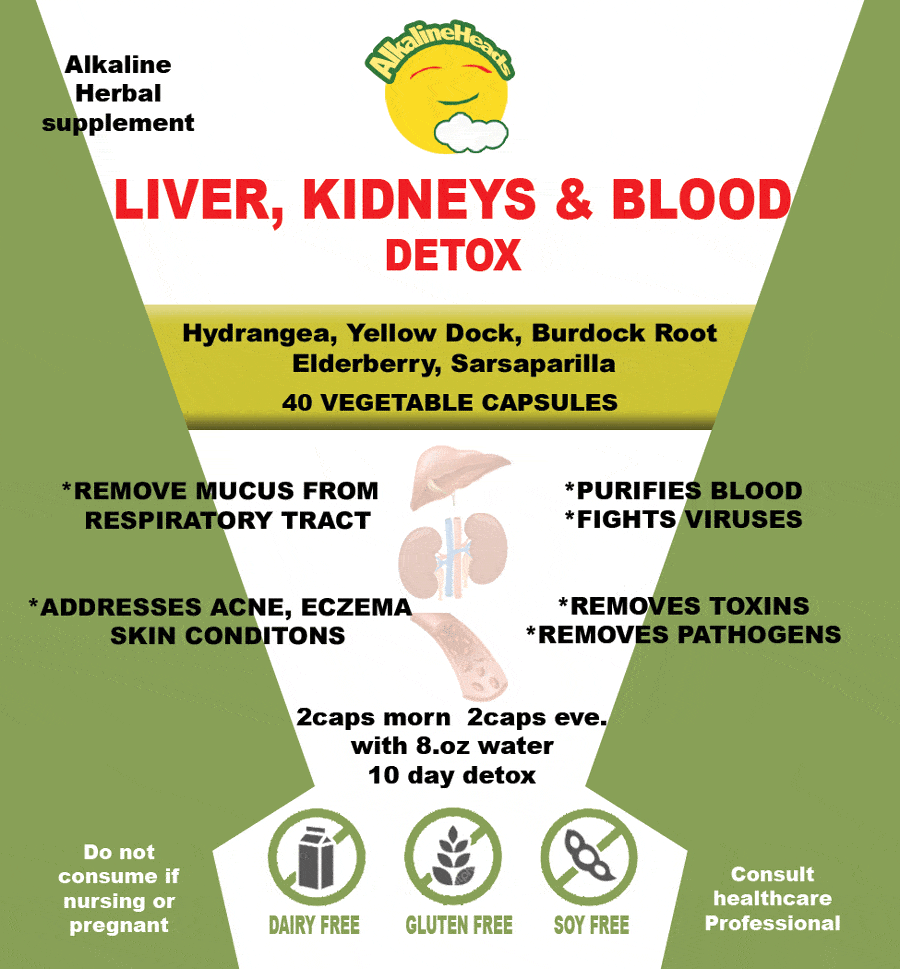 10 or 15 Day Liver Kidneys and Blood Alkaline Herbal Detox