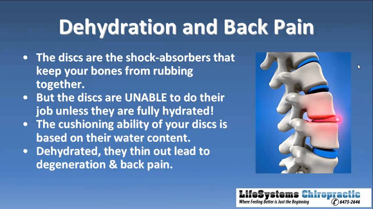 Dehydration Can Cause Back Pain
