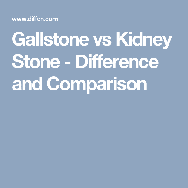 Gallstone vs Kidney Stone