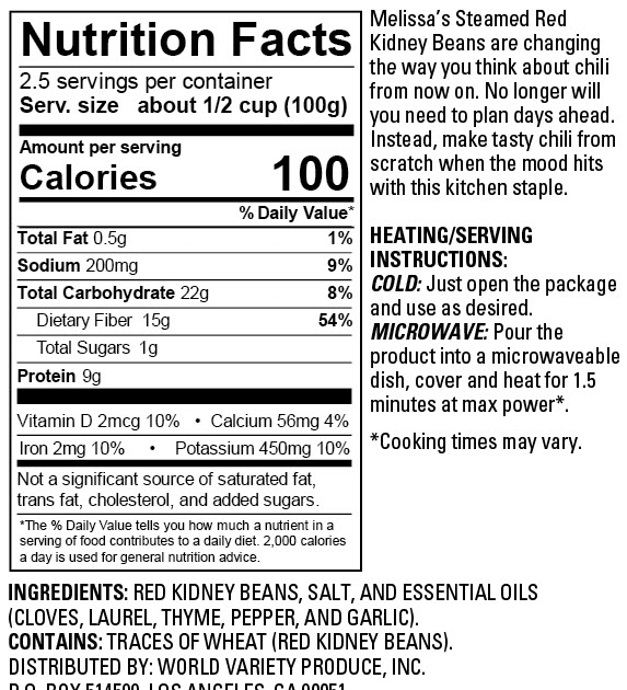 Kidney Beans Nutrition Facts 100g