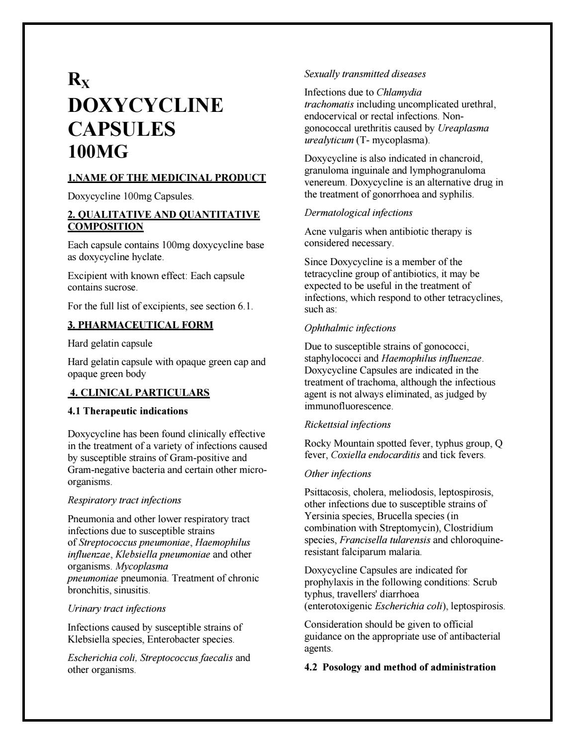 Kidney Infection Treatment Doxycycline