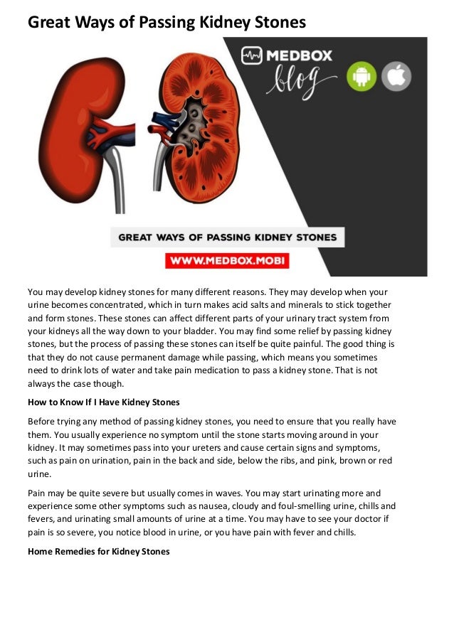 How To Know If Your Passing A Kidney Stone