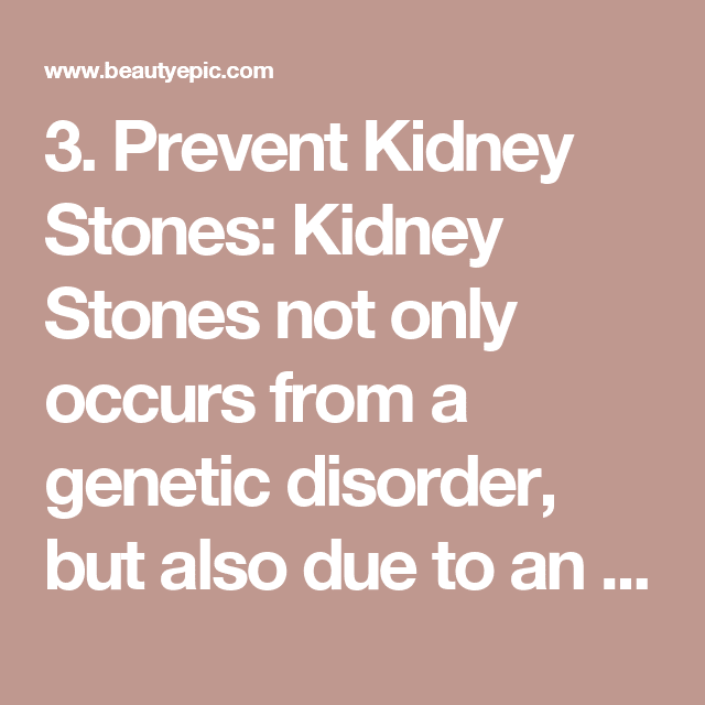 Kidney Stones Genetic Defect