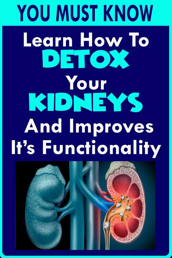 Learn How To Detox Your Kidneys And Improves Its Functionality