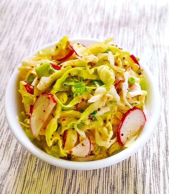 Low Oxalate Coleslaw with Radishes
