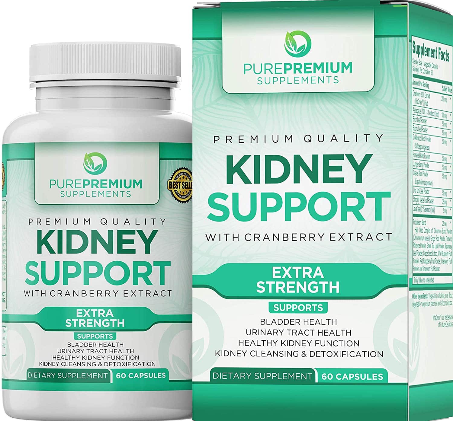 Premium Kidney Support Supplement by PurePremium (Kidney Cleanse ...