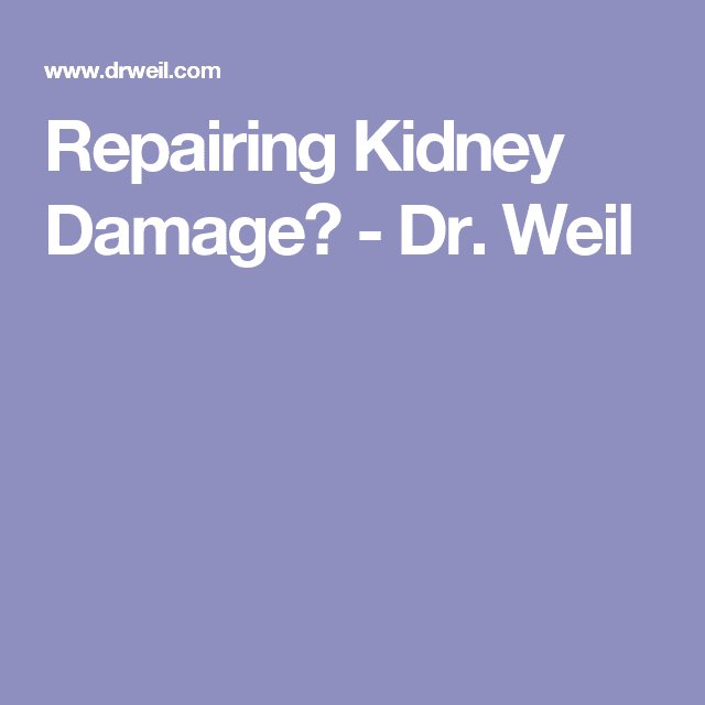 Repairing Kidney Damage?