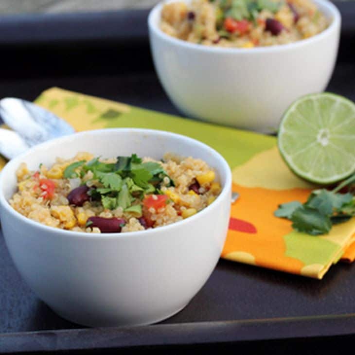 Spicy Quinoa with Kidney Beans, Corn and Lime